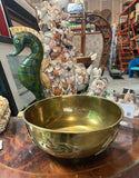 Round Brass Asian Style Bowl