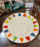 Happiest of Birthdays Ceramic Dish With Birthday Hat Details