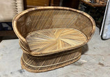 Vintage Wicker Double Seater Sofa and Side Table
