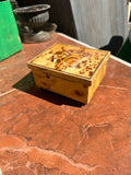Floral Wooden Jewelry Music Box, Playing Greensleeves