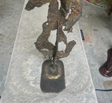 Large Vintage Standing Brutalist Style Sculpture