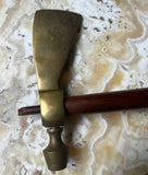 Brass Mid Century Axe With Wooden Handle