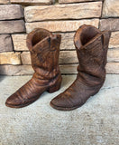 Stone Western Cowboy Boot Planters