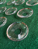 Set of 12 Swedish Glass Silver Rimmed Candle Holders
