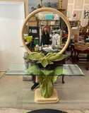 Vintage Serge Roche Style Console Table and Mirror Set With Leaf Accents