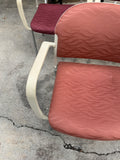 Collection of Red Padded Office Chairs- Set of 7
