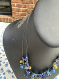 Silver Hoops and Beaded Necklace