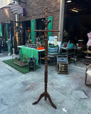 1970s Tall Vintage Hand Carved Wooden Coat Rack