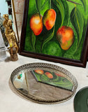 Antique Filigree Vanity Tray Mirrored