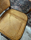 1970s Vintage Prague Model Wooden and Caned Accent Chair