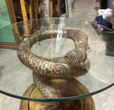 Dolphin Koi Baroque Side Table With Drawer