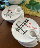 Collection of City Ceramic Plates- Set of 8