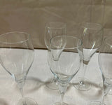 Collection of Simple Stemmed Champagne Glasses- Set of 7