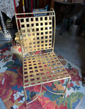 Gold Painted Checker Back Chair