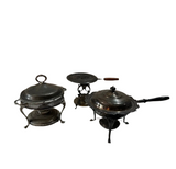 Collection of Silver Serving Buffet Dishes With Warmers- Set of 11