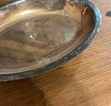 Oval Silver Tray With Detailed Handles
