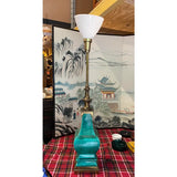 1970s Green Malachite Colored Lamp