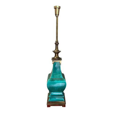 1970s Green Malachite Colored Lamp