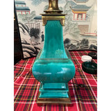 1970s Green Malachite Colored Lamp