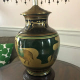 1970s Ming Horse Lamp With Brass Details