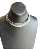 Silver Metal Hand Hammered Choker/Necklace