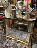 Large Gold Vintage Wooden Detailed Wall Mirror