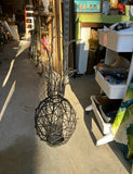 Modern Style Black Wired Pineapple Sculpture