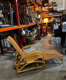 1970s Hemingway Rattan Lounge Chair With Extendable Footrest