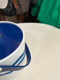 Vintage Blue and White Plastic Ice Bucket