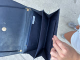 Hand Made Navy Blue Beaded La Regale Purse