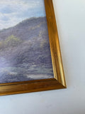 Vintage Landscape Painting in Gold Frame