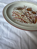 Small Ceramic Decorative Plate With Wildflower Details