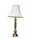 Vintage Gold and Black Stone Table Lamp