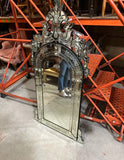 Large Vintage Venetian Etched Wall Mirror