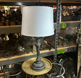 Modern Metal Lamp With Ram Head Details, Lampshade Included