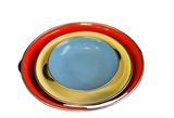 Yugoslavia Collection of Enamel Bowls, Red, Yellow, Blue