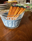 50 Matchsticks and Glass Bowl