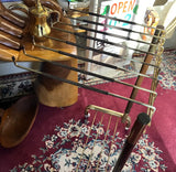 Vintage MCM Brass Trouser Trolly