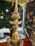 Vintage Gilded Draped Gold Tall Table Lamp
