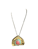 Large Brass Pendant Necklace