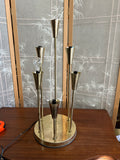 Mid-Century Modern Brass 6-Light Standing Table Lamp