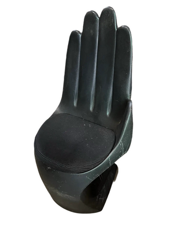 Large Black Plastic Hand Chair With Cushion