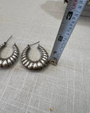 80s Pair of Sterling Silver Earrings