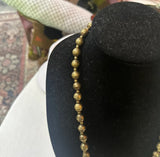 70's Vintage Brass Beaded Necklace
