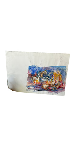 Expressionism Equestrian Watercolor Painting