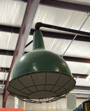 Vintage Large Green Industrial Overhead Light