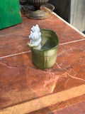 Small Green Catchall With Polar Bear Accents