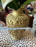 Detailed Gold Large Vase