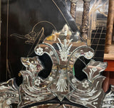 Large Vintage Venetian Etched Wall Mirror