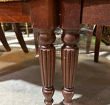 Collection of Wooden Greek Key Dining Chairs, Needs Reupholstery- Set of 5